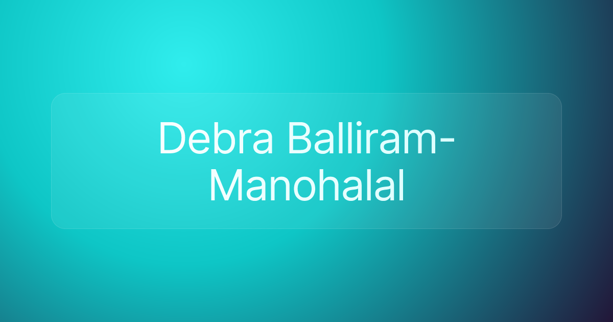 Debra Balliram-Manohalal
