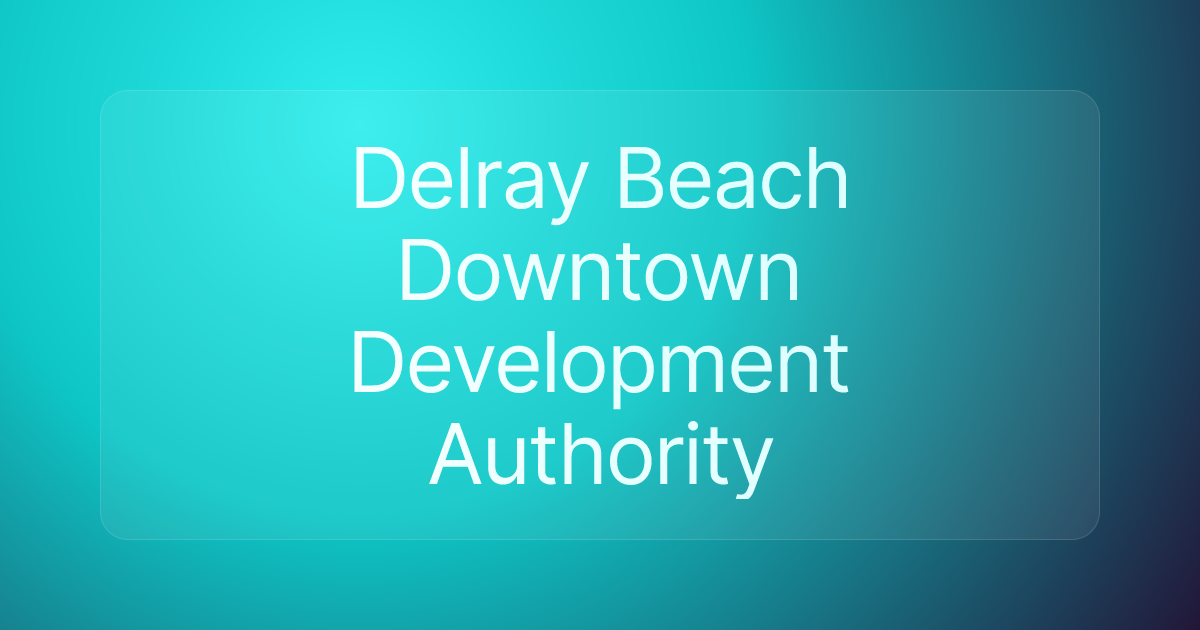 Delray Beach Downtown Development Authority