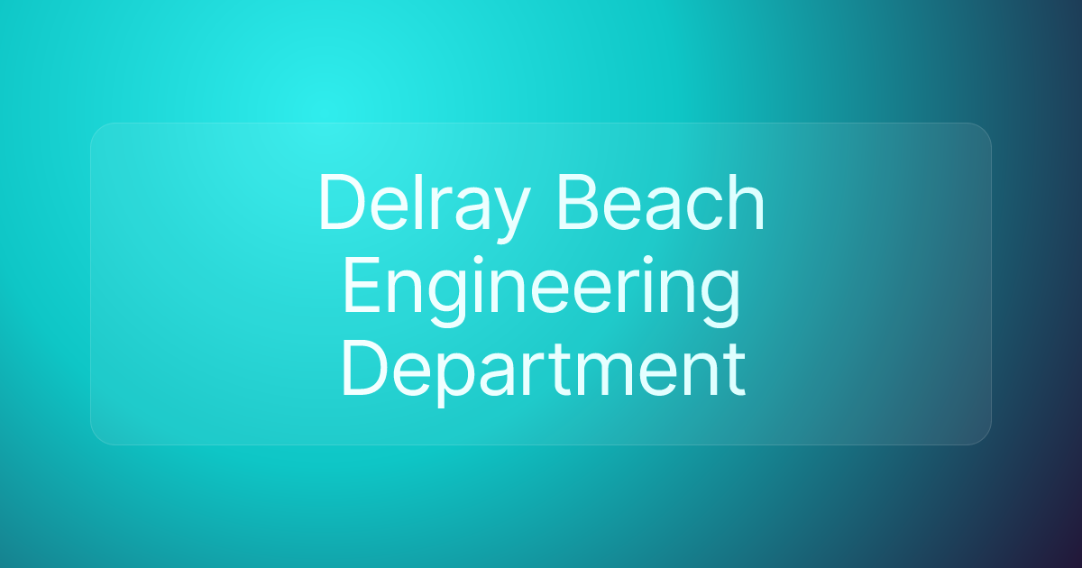 Delray Beach Engineering Department