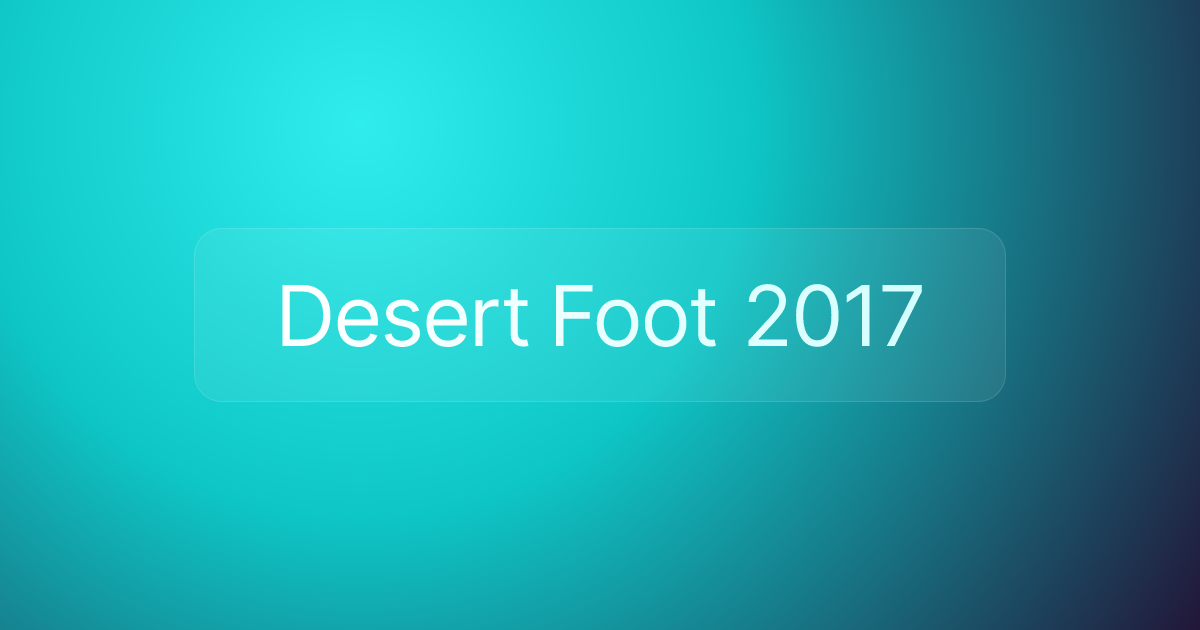 Desert Foot 2017