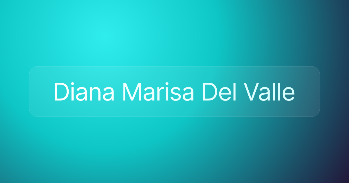 Diana Marisa Del Valle