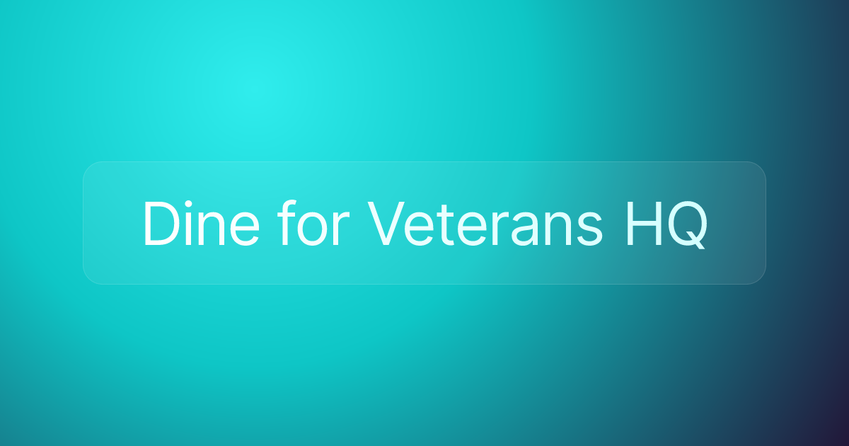 Dine for Veterans HQ