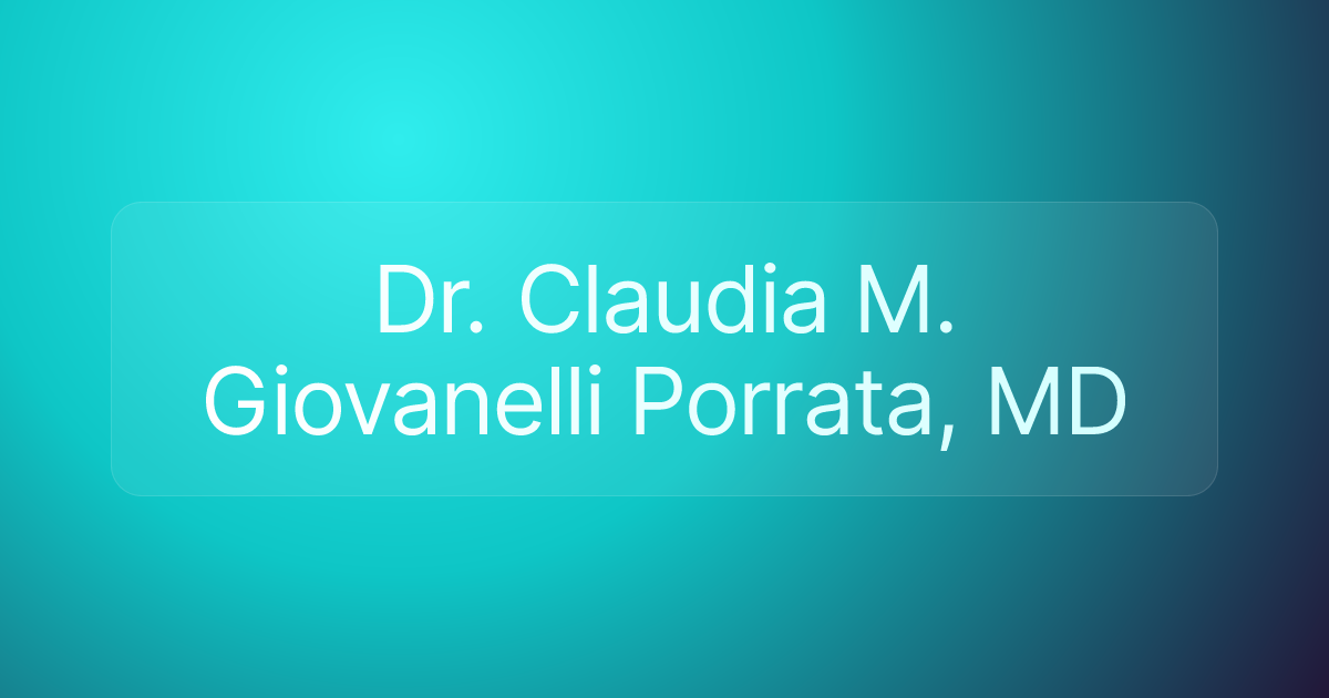 Dr. Claudia M. Giovanelli Porrata, MD