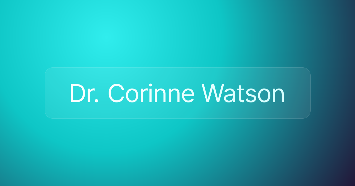Dr. Corinne Watson