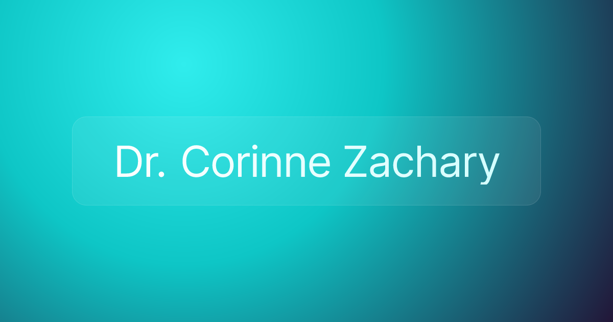 Dr. Corinne Zachary