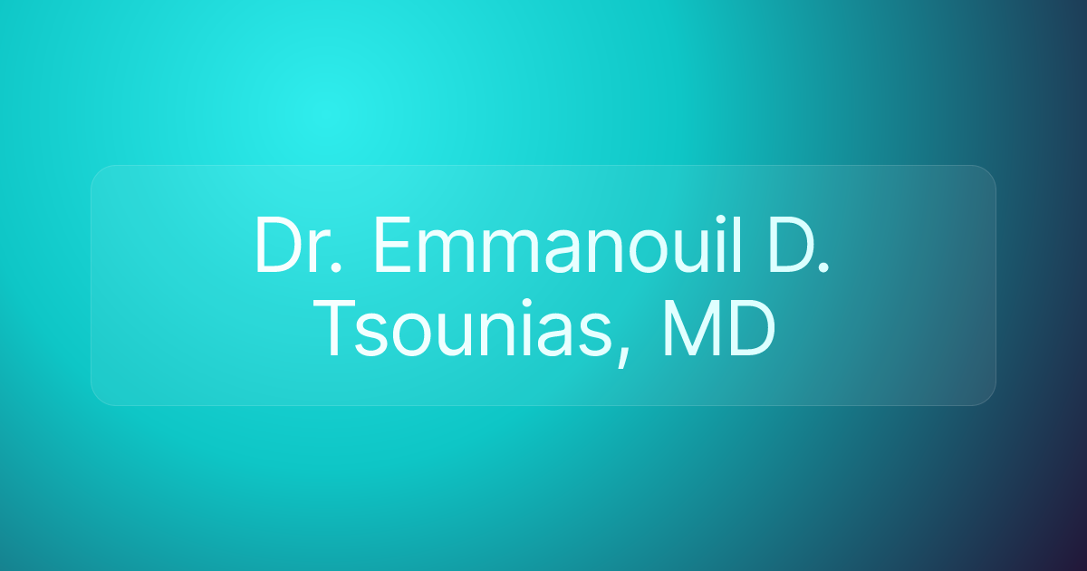 Dr. Emmanouil D. Tsounias, MD