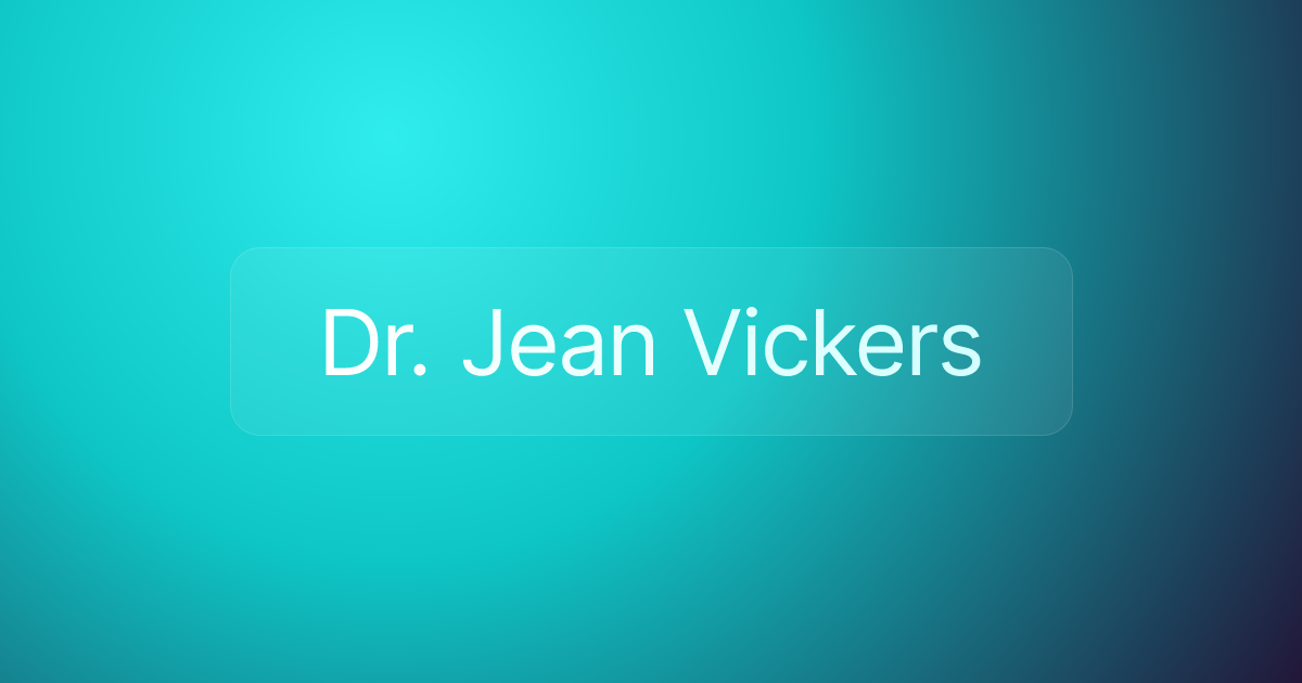 Dr. Jean Vickers