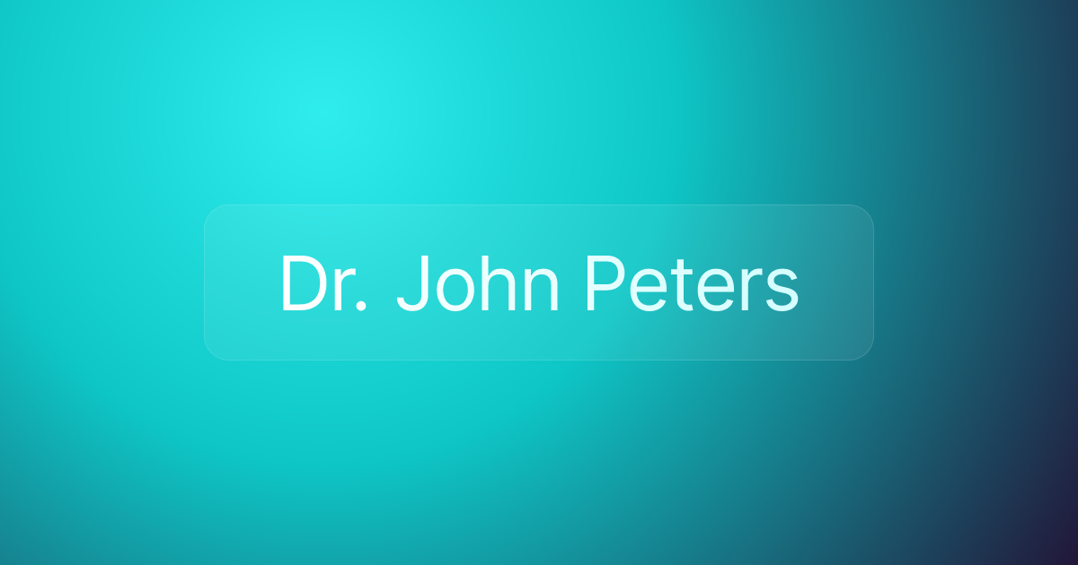 Dr. John Peters