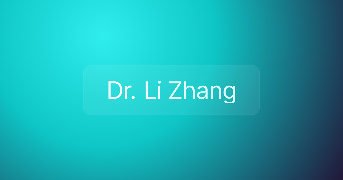 Dr. Li Zhang