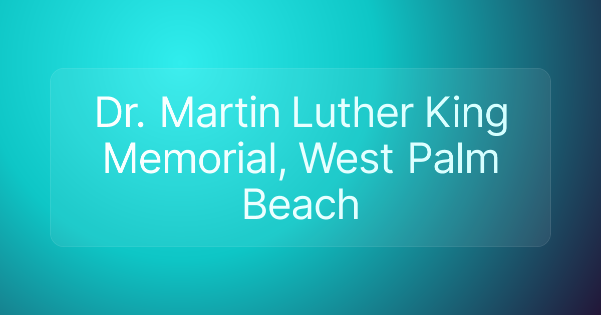 Dr. Martin Luther King Memorial, West Palm Beach