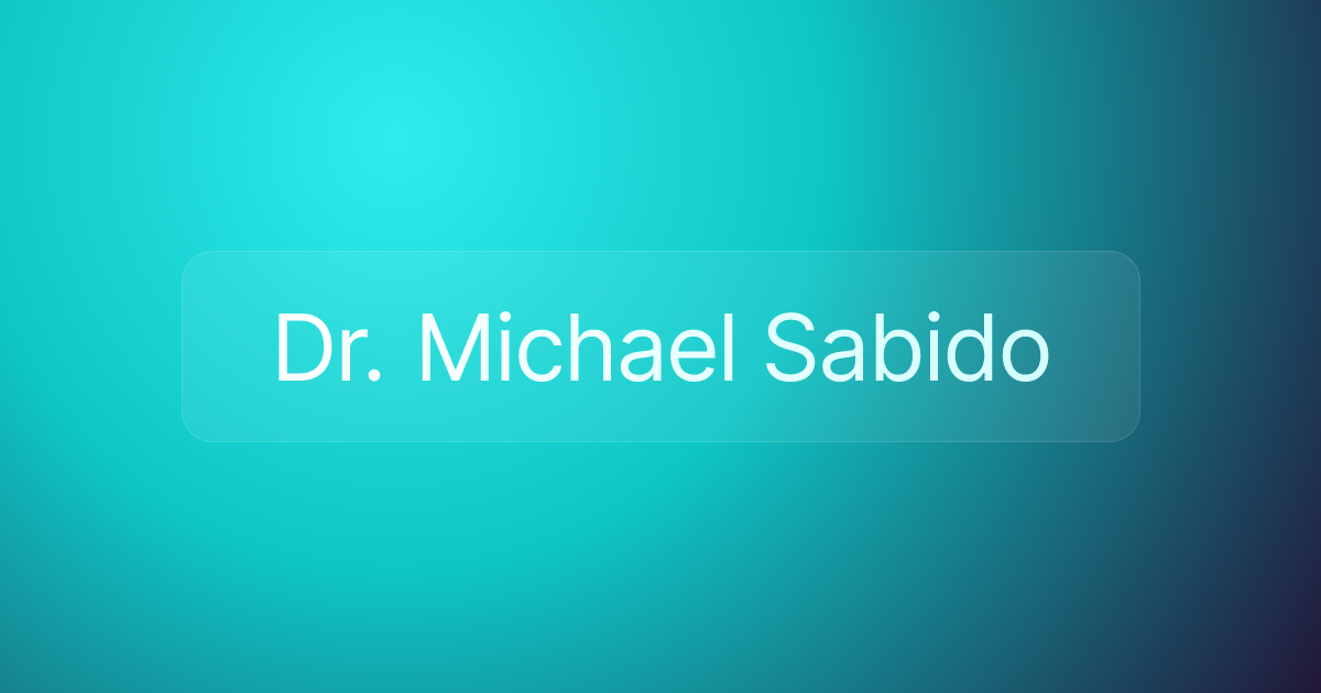 Dr. Michael Sabido