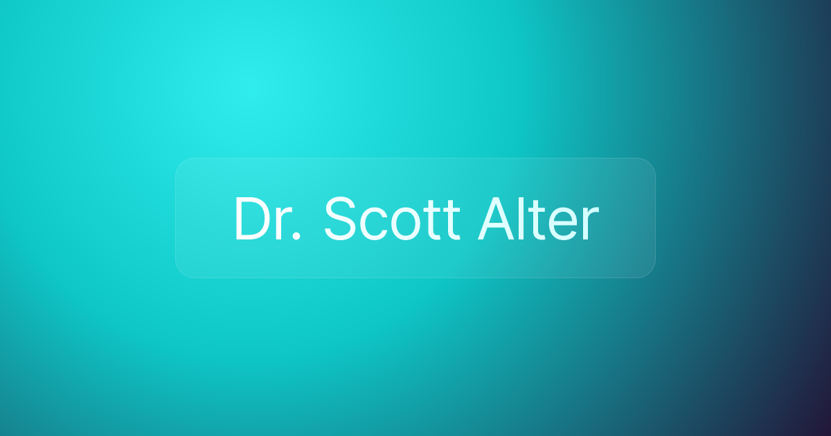 Dr. Scott Alter