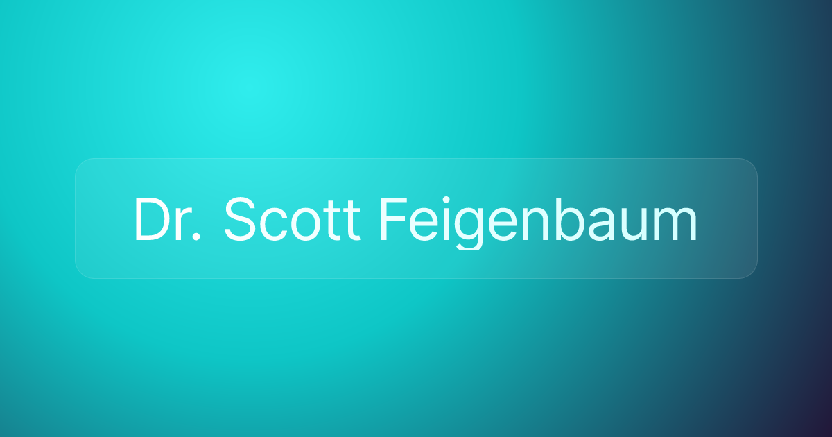 Dr. Scott Feigenbaum
