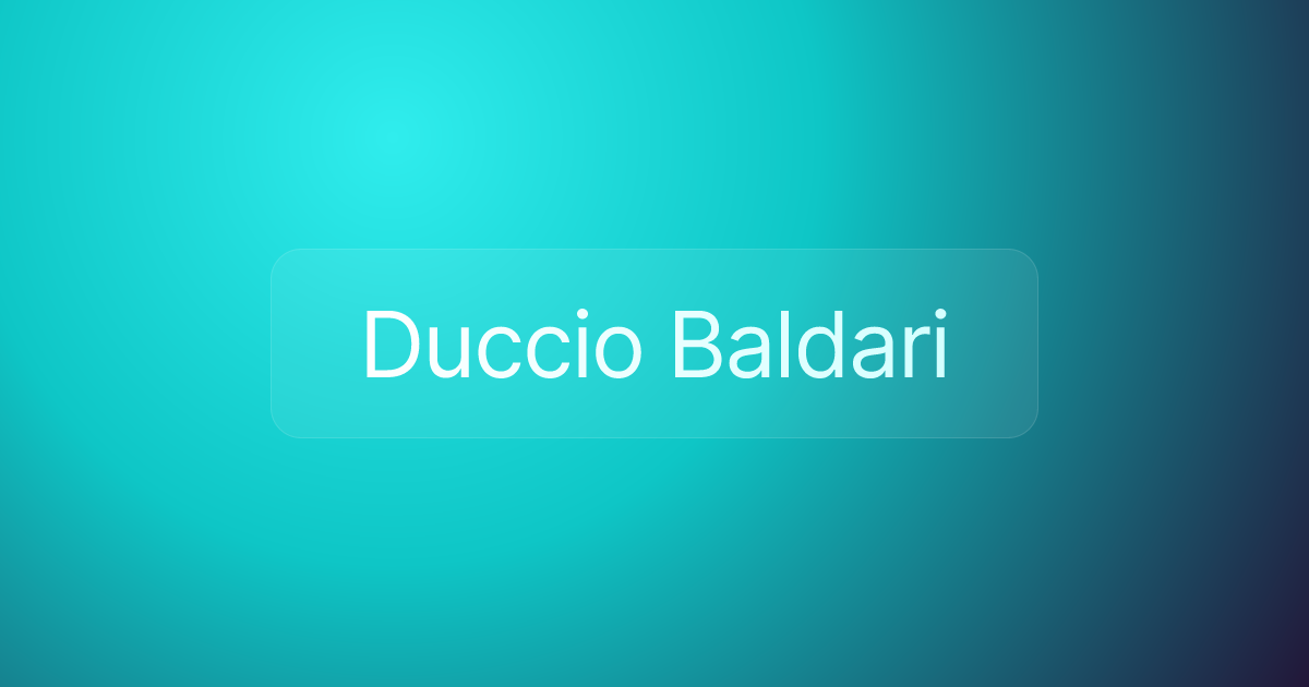 Duccio Baldari