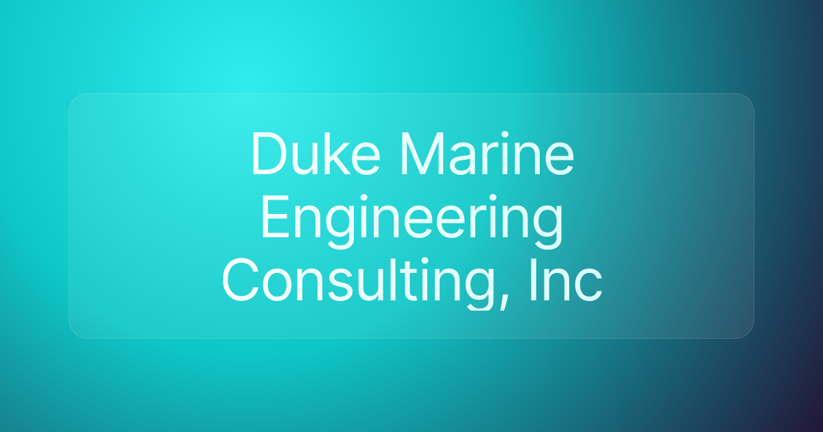 Duke Marine Engineering Consulting, Inc