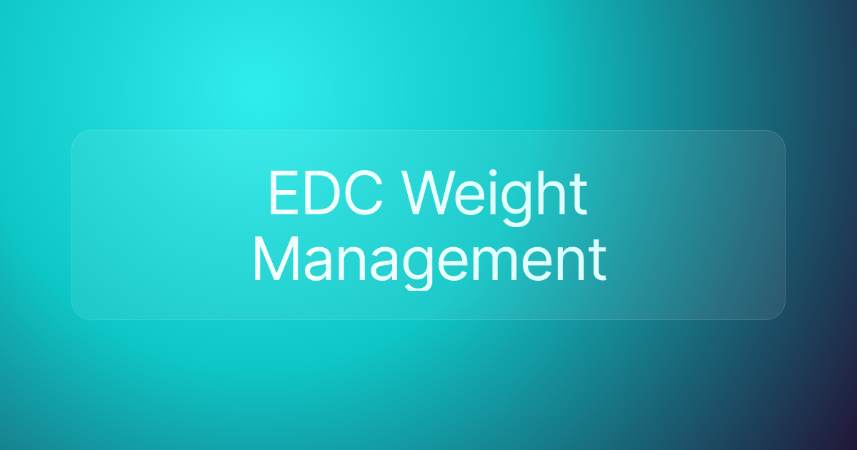 EDC Weight Management