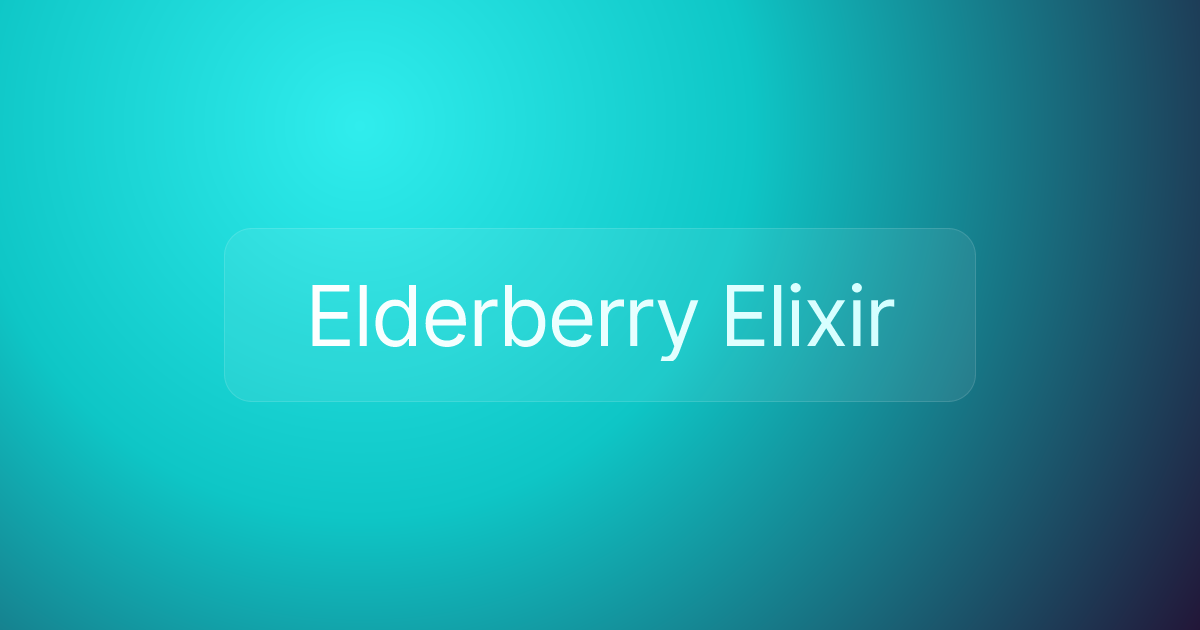 Elderberry Elixir