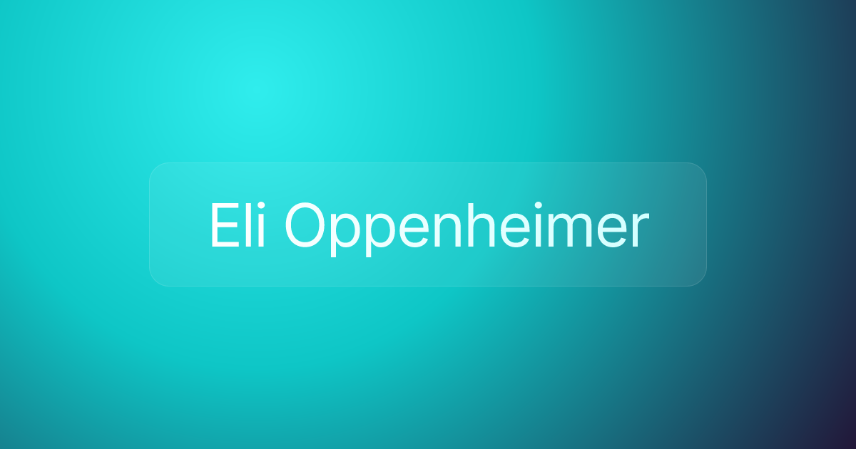 Eli Oppenheimer