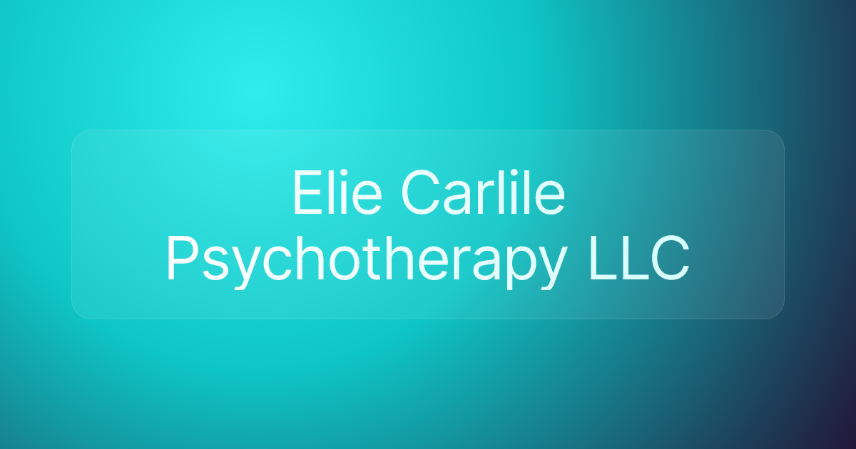 Elie Carlile Psychotherapy LLC