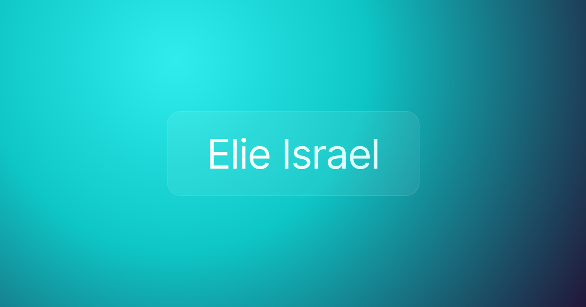 Elie Israel