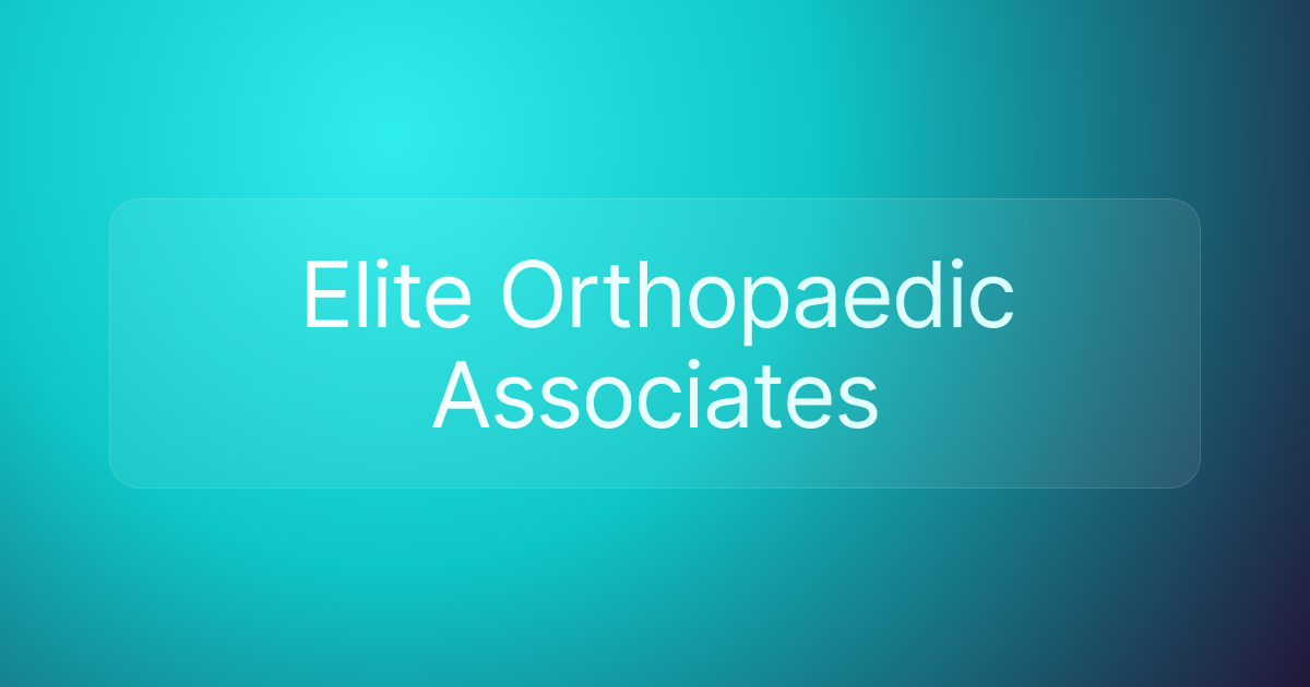 Elite Orthopaedic Associates