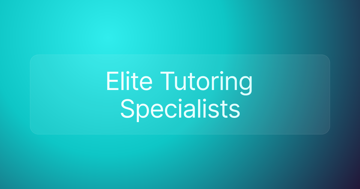 Elite Tutoring Specialists