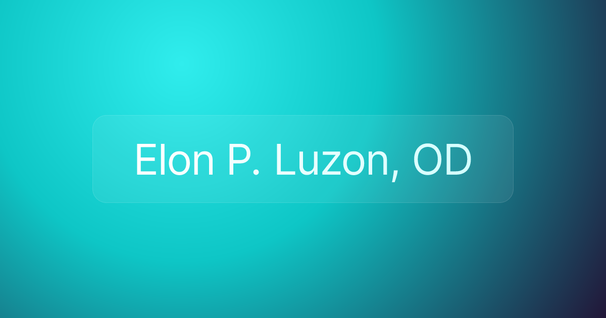 Elon P. Luzon, OD