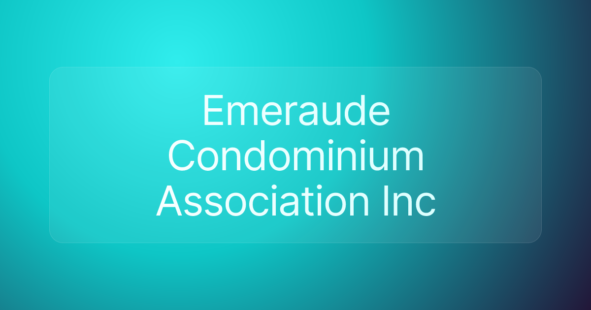 Emeraude Condominium Association Inc