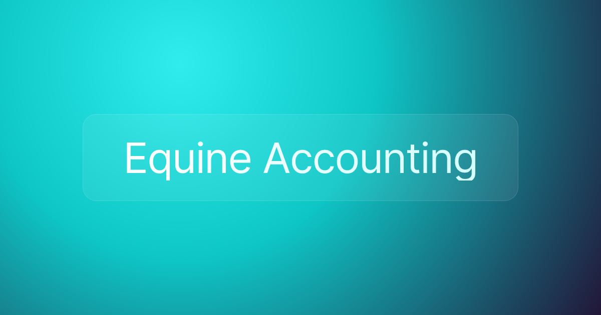 Equine Accounting