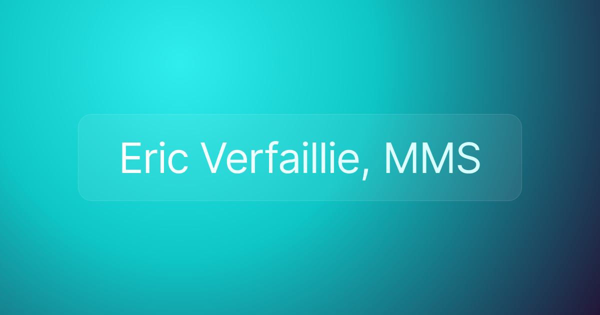 Eric Verfaillie, MMS