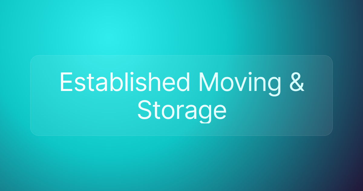 Established Moving & Storage