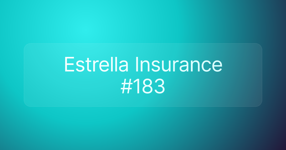 Estrella Insurance #183