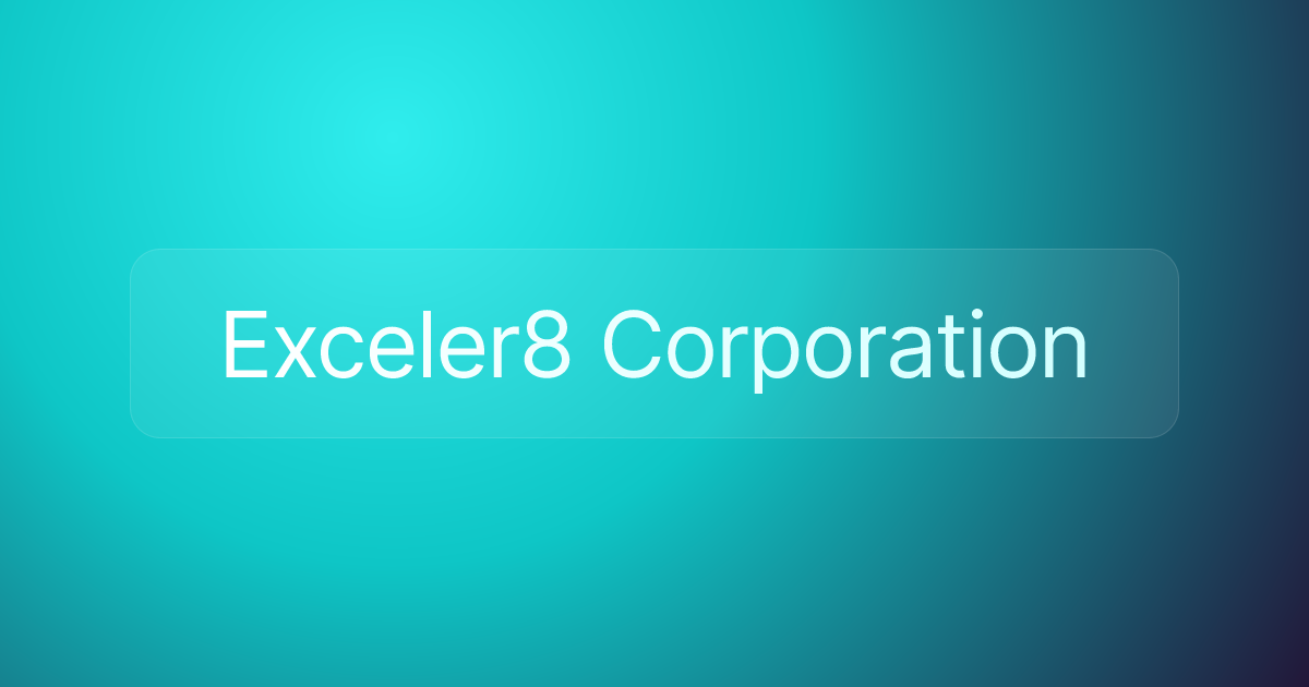 Exceler8 Corporation