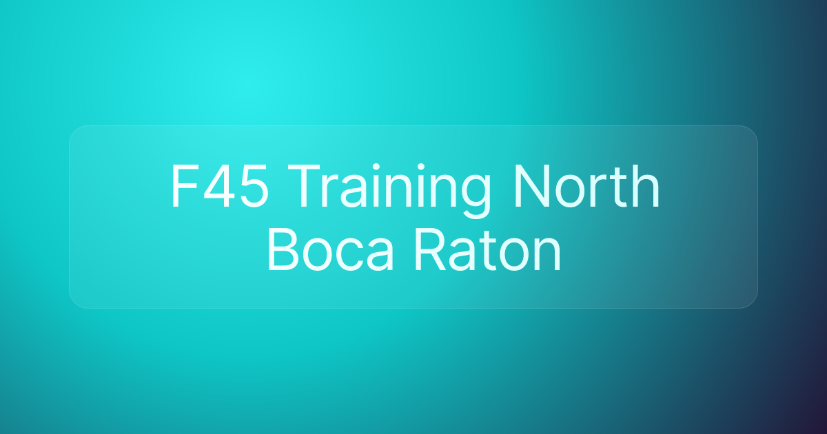 F45 Training North Boca Raton