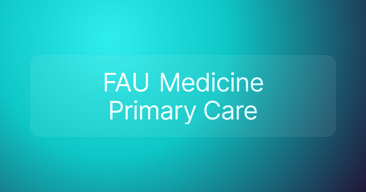FAU Medicine Primary Care