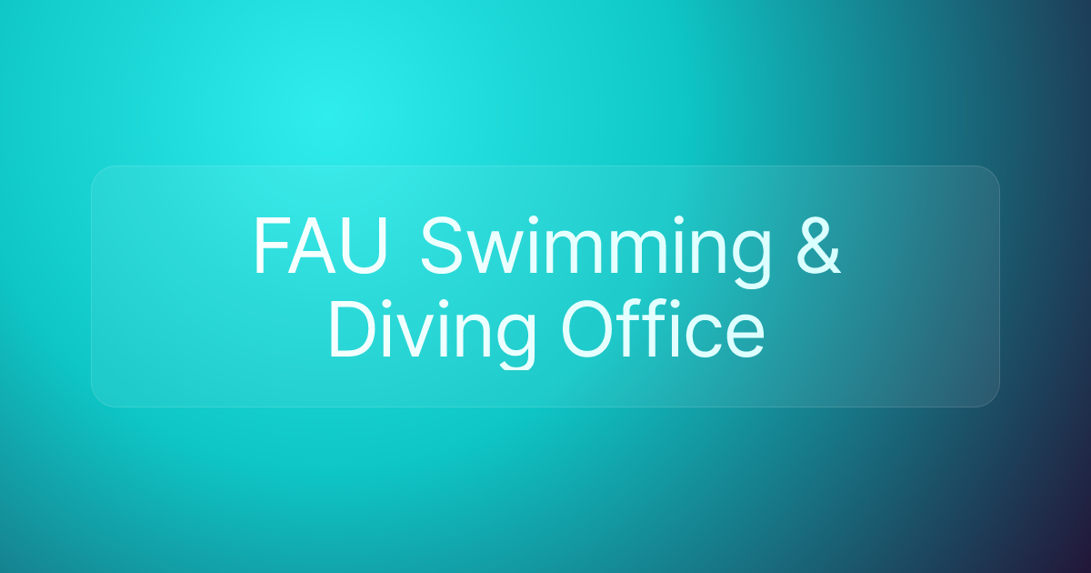 FAU Swimming & Diving Office