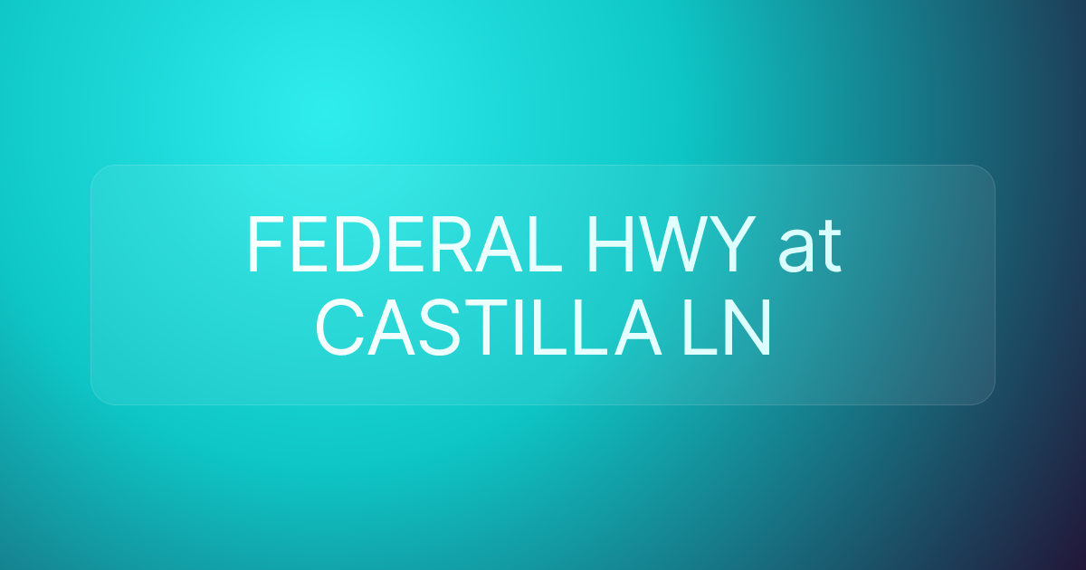 FEDERAL HWY at CASTILLA LN