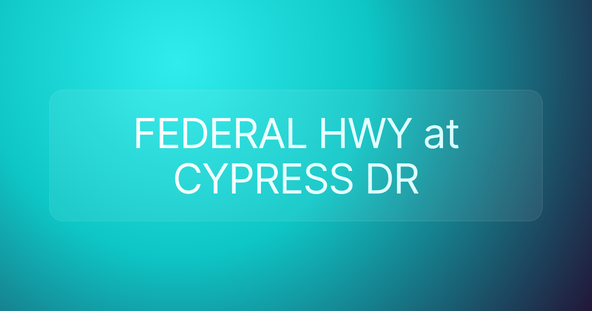 FEDERAL HWY at CYPRESS DR