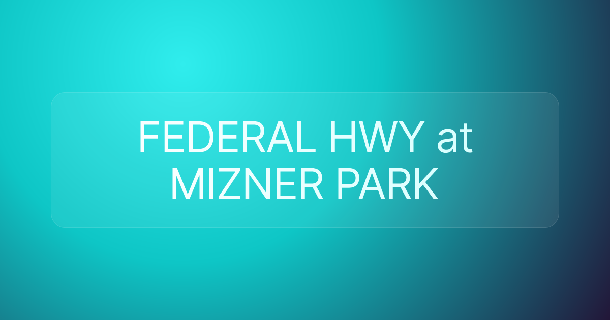 FEDERAL HWY at MIZNER PARK