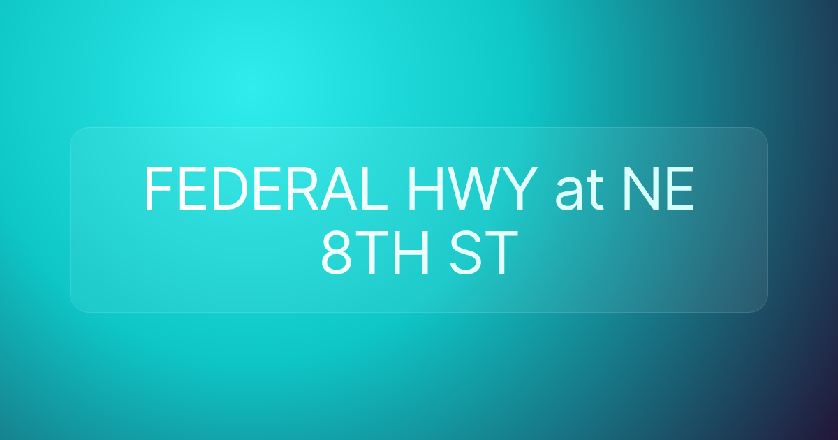 FEDERAL HWY at NE 8TH ST