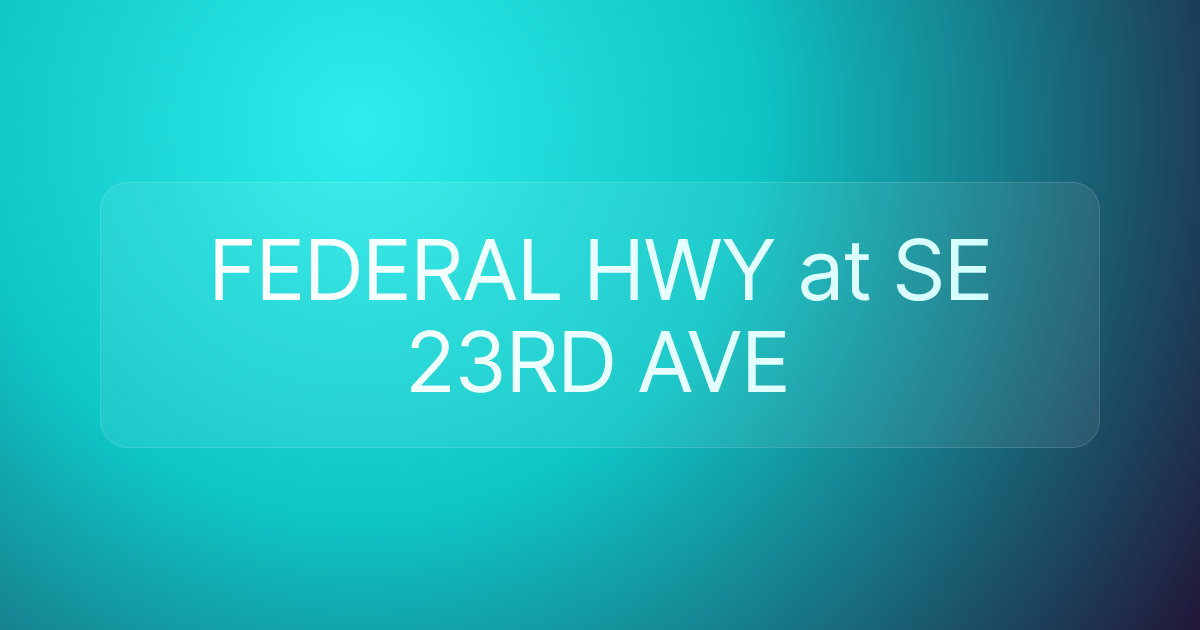 FEDERAL HWY at SE 23RD AVE