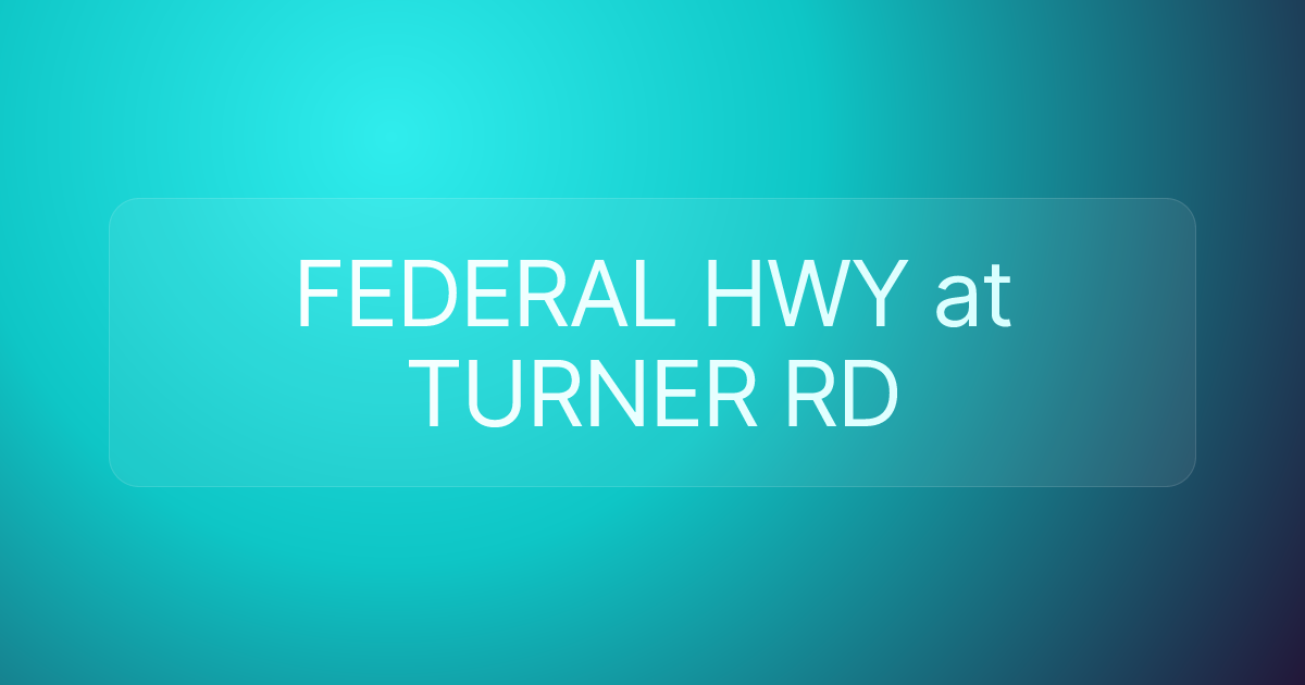 FEDERAL HWY at TURNER RD