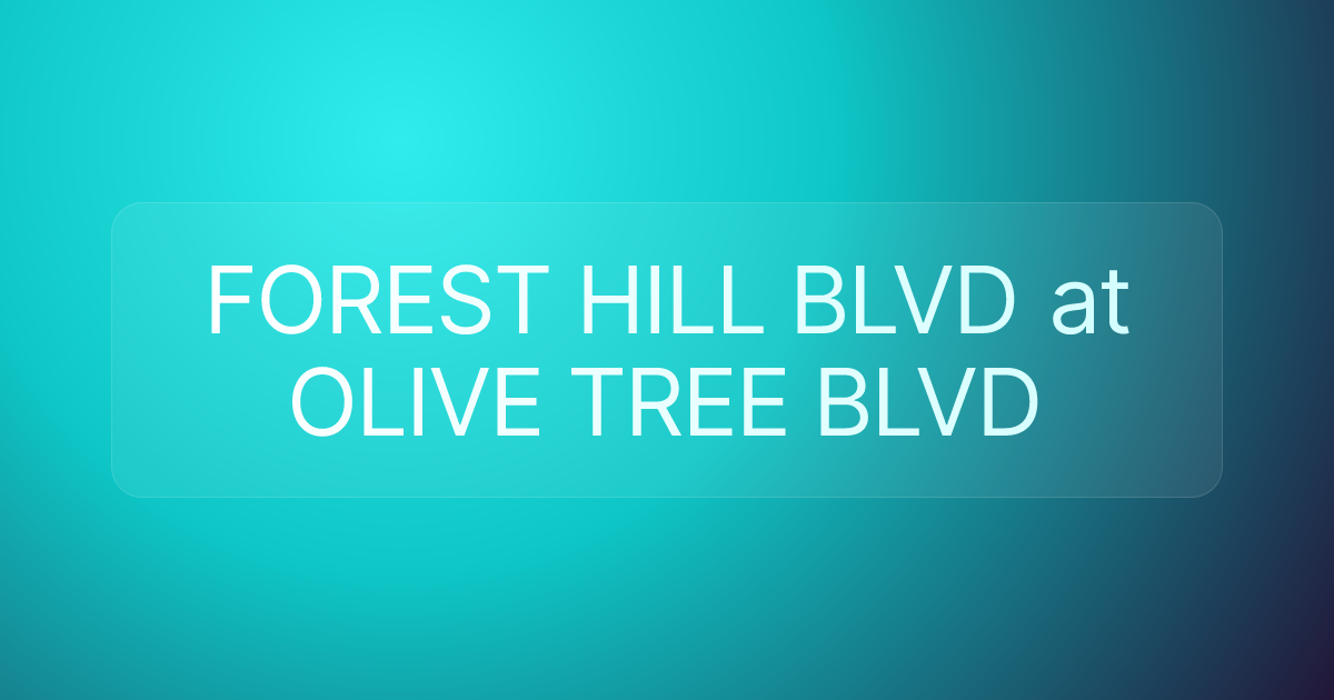 FOREST HILL BLVD at OLIVE TREE BLVD