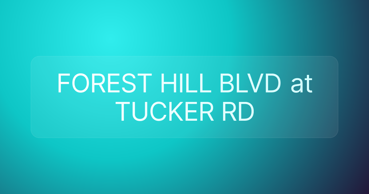FOREST HILL BLVD at TUCKER RD