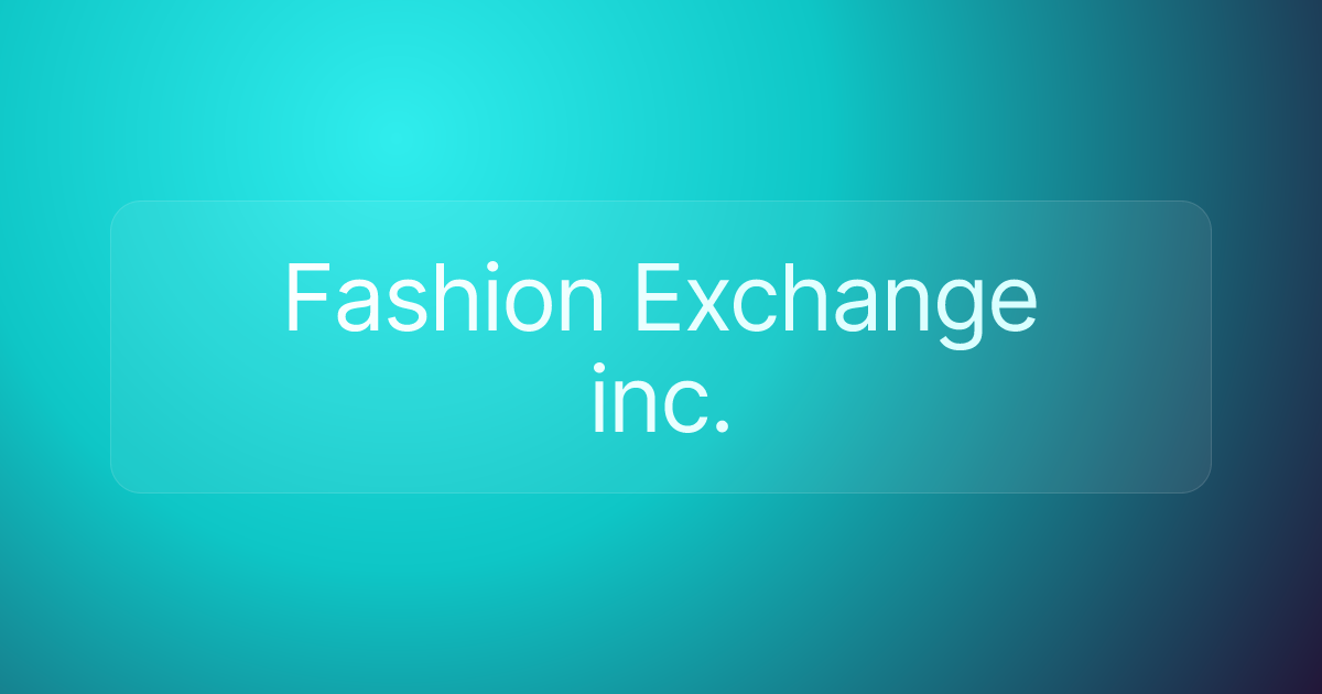 Fashion Exchange inc.