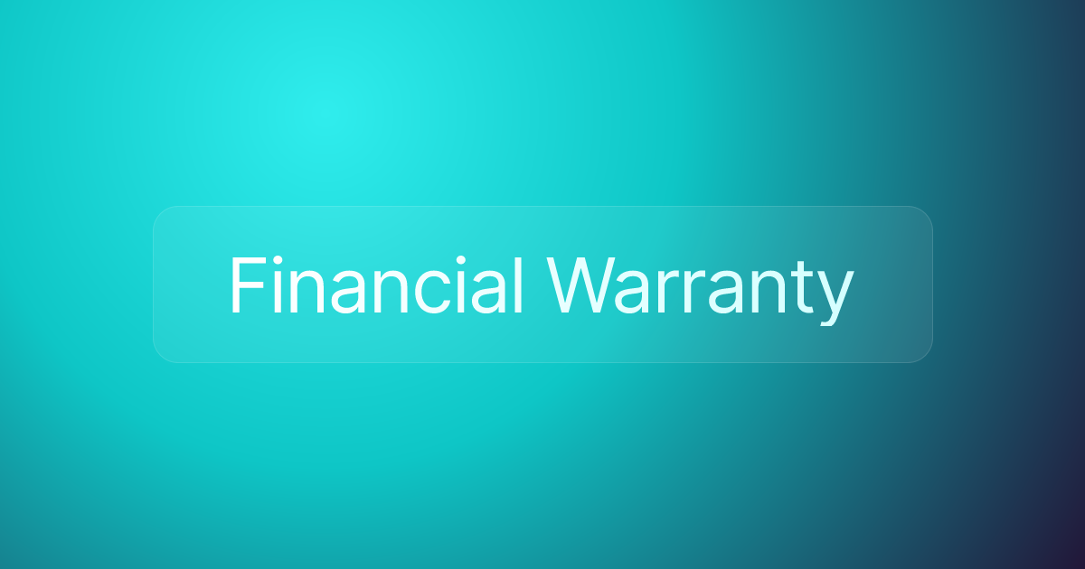 Financial Warranty