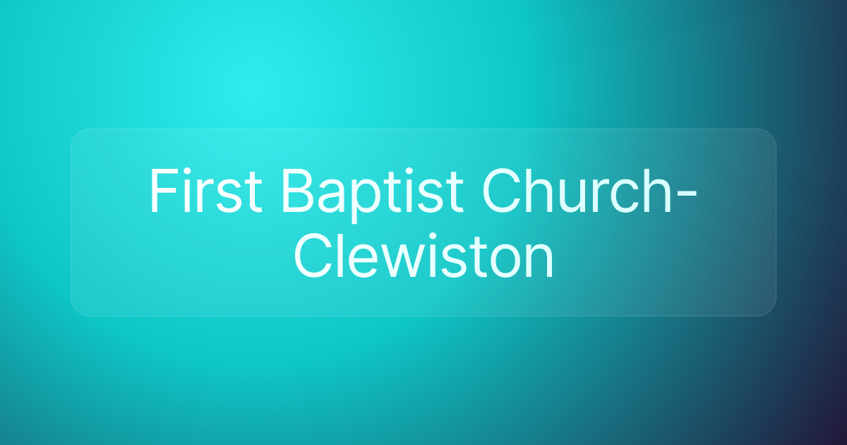 First Baptist Church-Clewiston