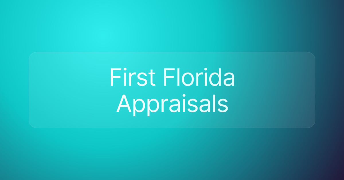 First Florida Appraisals