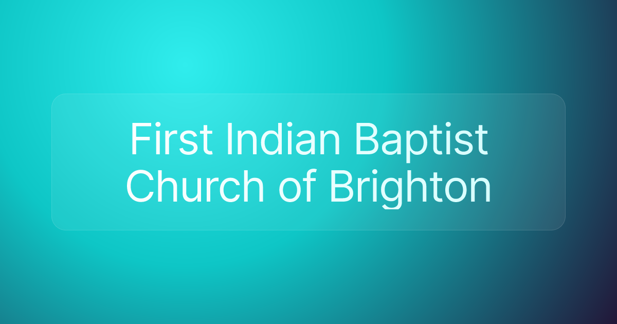 First Indian Baptist Church of Brighton