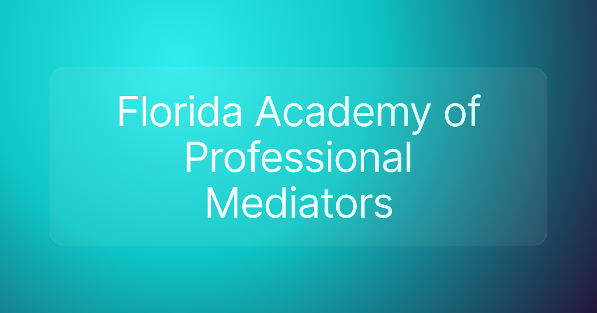 Florida Academy of Professional Mediators